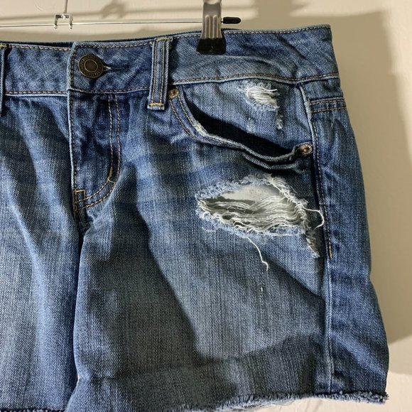 American Eagle Distressed Denim Shorts - Picture 2 of 6